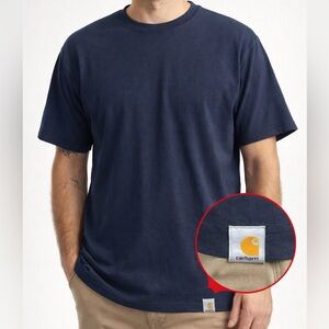 Carhartt Relaxed Fit Lightweight T-Shirt Navy XL, Cotton Blend